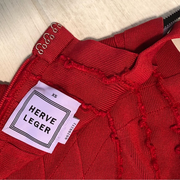 Herve Leger Faith Mini A Line Dress - Picture 2 of 7